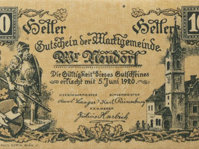 Austrian notgeld credit money wwi